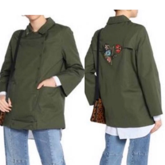 Sandro Paris Olive Green Women's Military Utility Jacket.  Size 2 - Picture 1 of 13